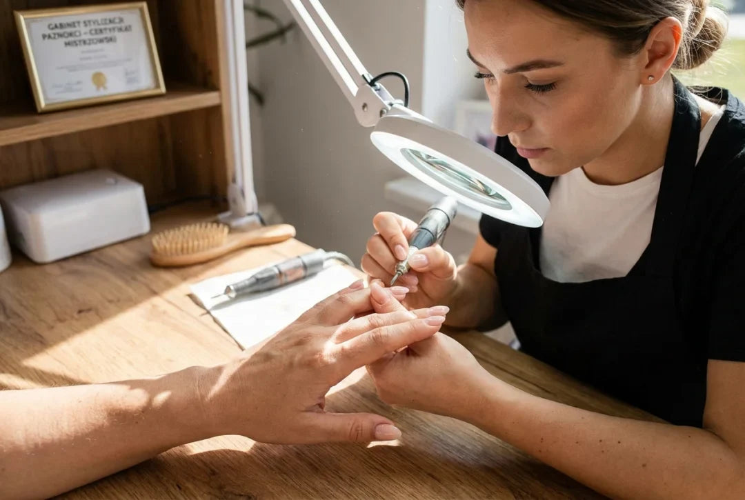 Ocena odrostu i konstrukcji paznokcia żelowego przed uzupełnieniem