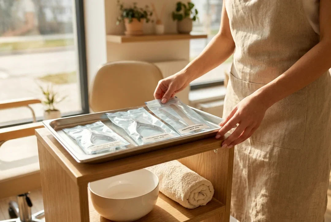 Pedicure klasyczny: profesjonalne przygotowanie stanowiska i narzędzi.