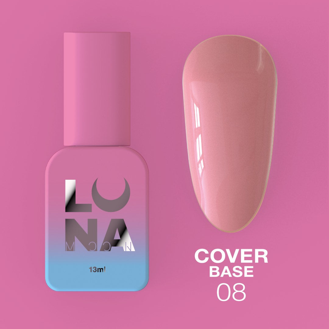 Lunamoon Cover Base 13ml #8 - Gél lakk alapozó