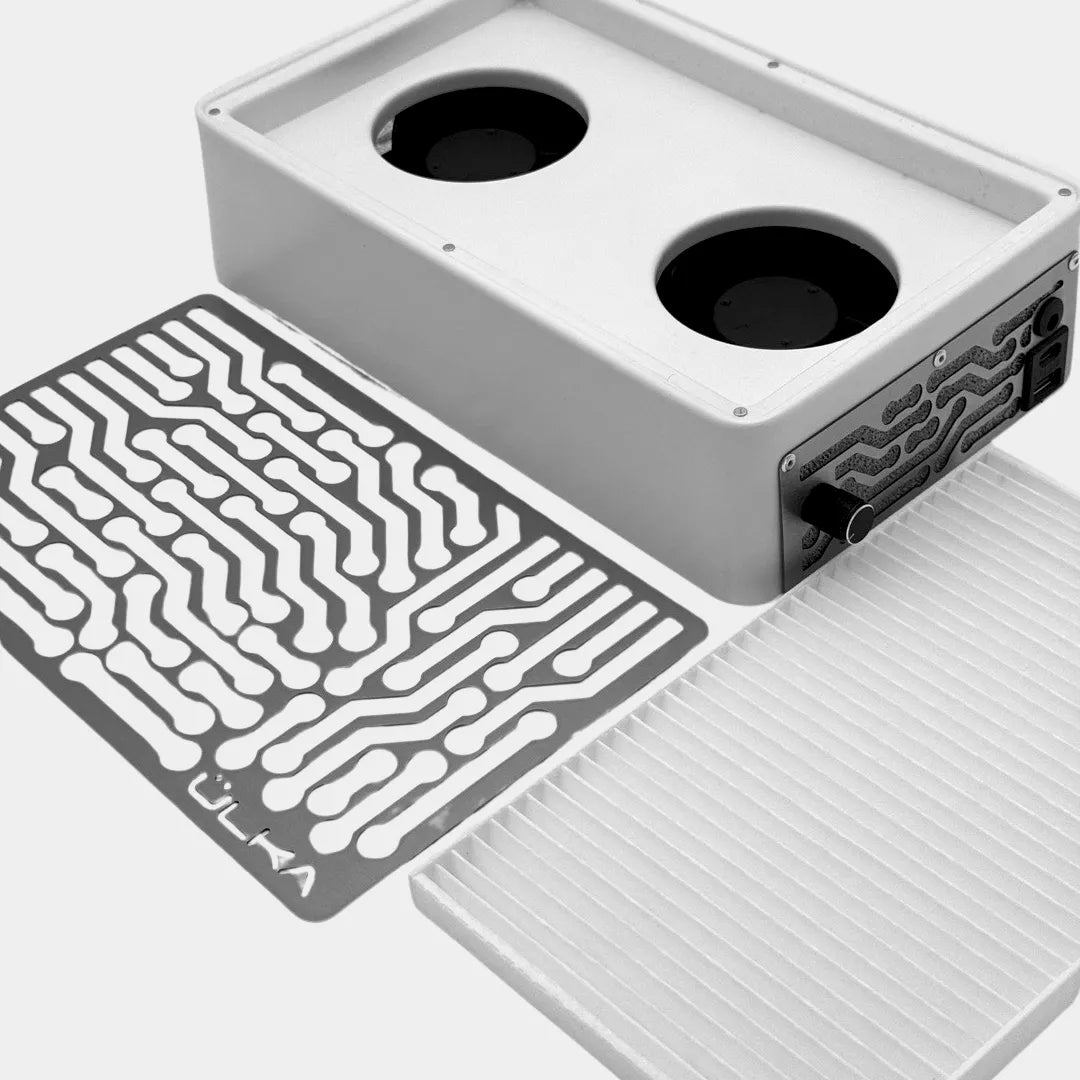 ÜLKA Nano - Hordozható műkörmös porelszívó - Dupla ventilátoros rendszer