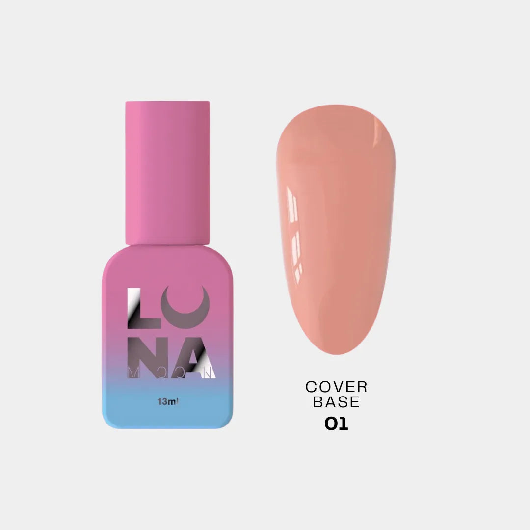 Lunamoon Cover Base 13ml #1 - Gél lakk alapozó