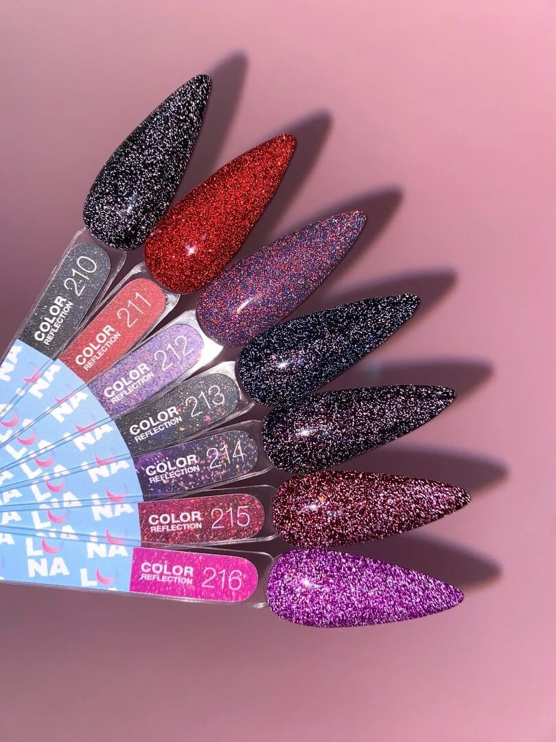 Lunamoon Color Reflection 13ml #216 - Fényvisszaverő Gél Lakk Rózsaszín-Lila