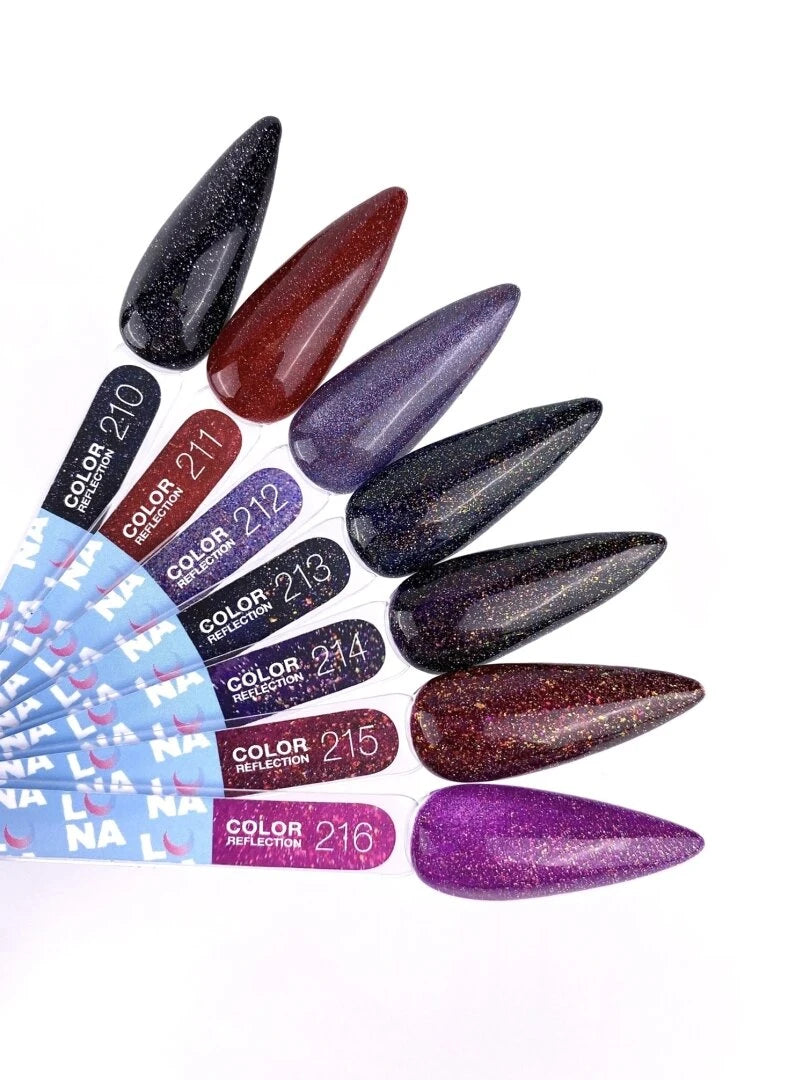Lunamoon Color Reflection 13ml #215 - Fényvisszaverő Gél Lakk Bordó