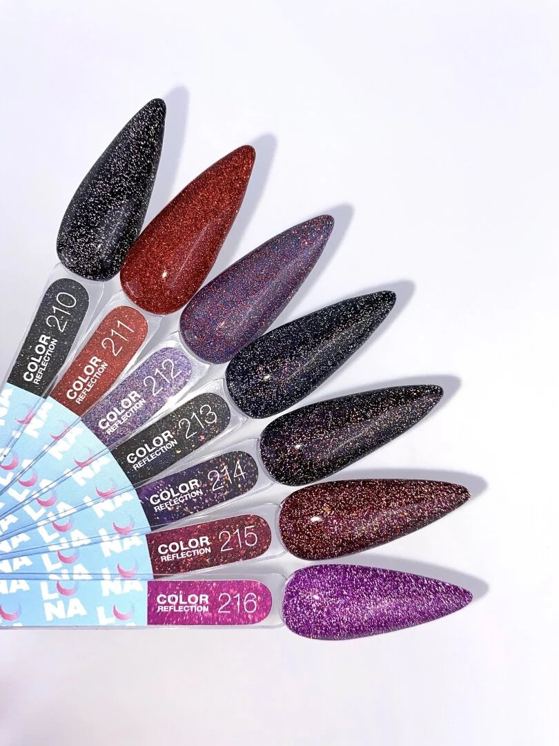 Lunamoon Color Reflection 13ml #215 - Fényvisszaverő Gél Lakk Bordó