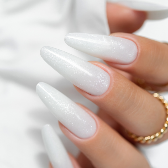 One Touch Glitter Milky White Építőzselé 30g